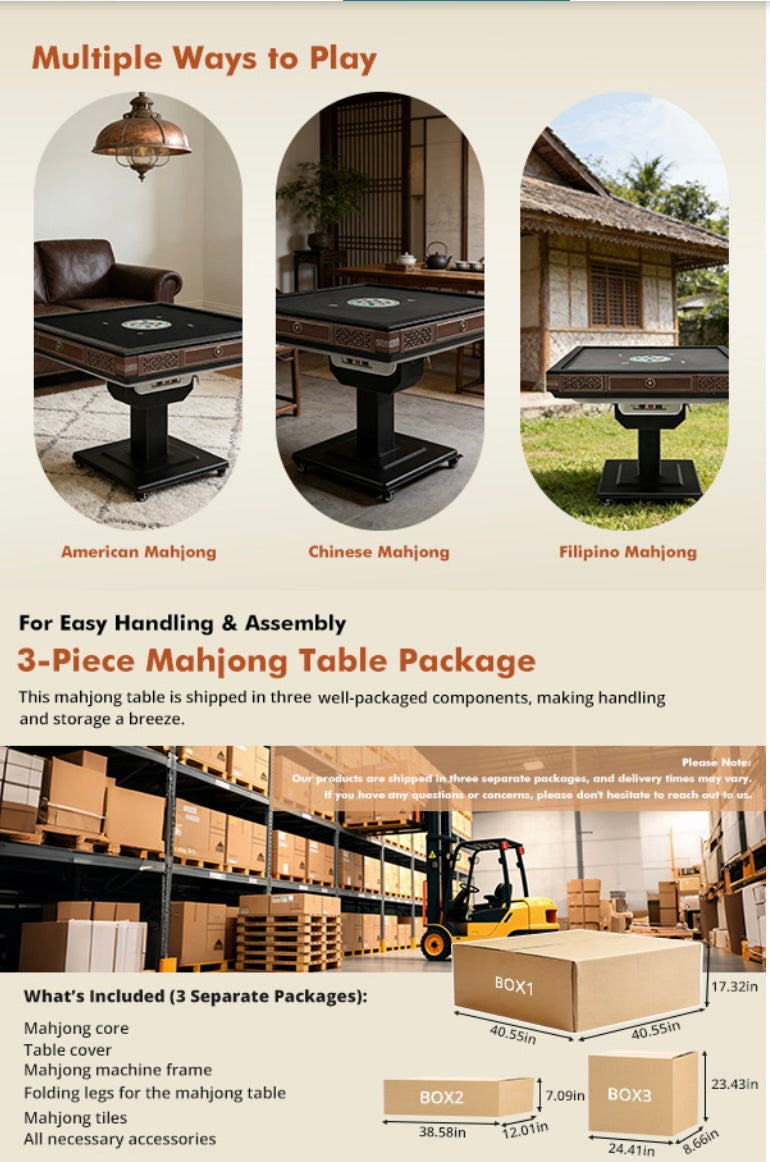 Automatic mahjong table, drum-type silent shuffling mechanism