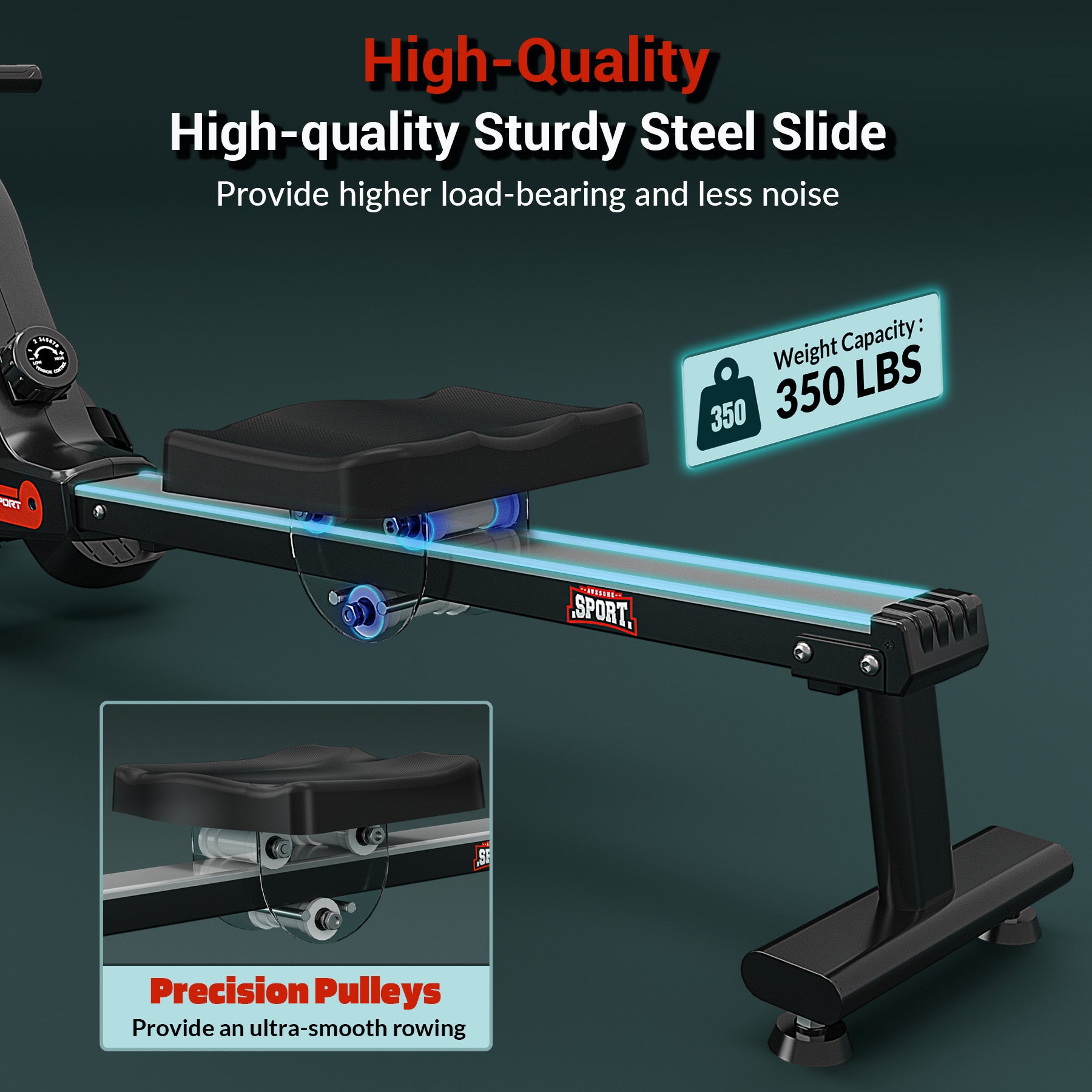Rowing machine,wenoker magnetic rower machine for home