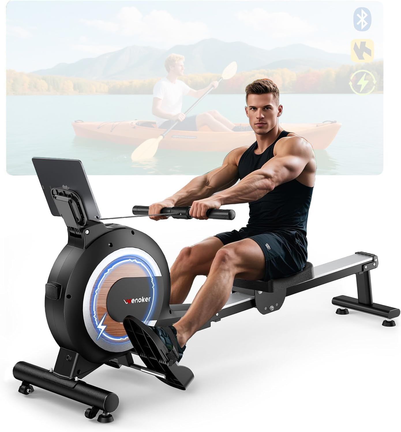 Rowing Machine,Wenoker Magnetic Rower Machine for Home