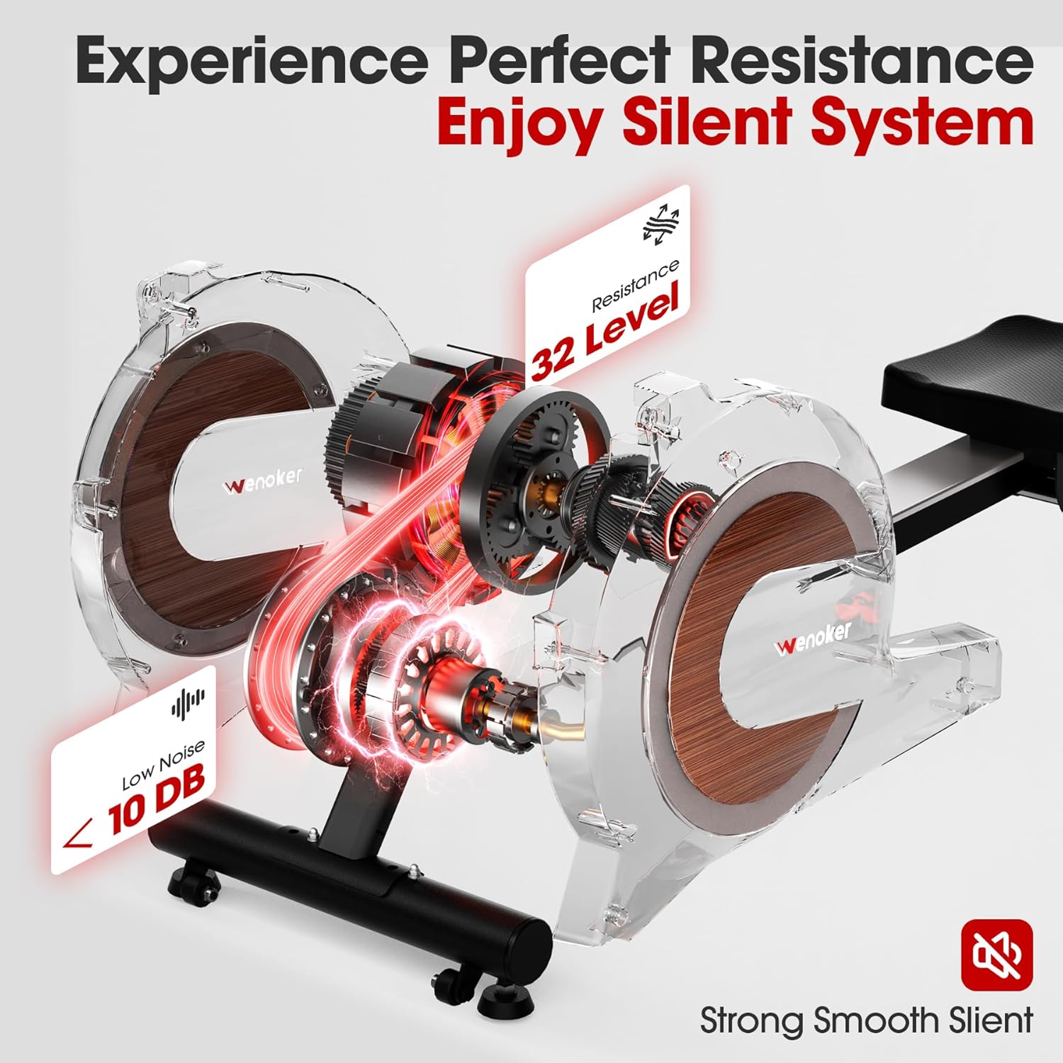 Rowing Machine,Wenoker Magnetic Rower Machine for Home