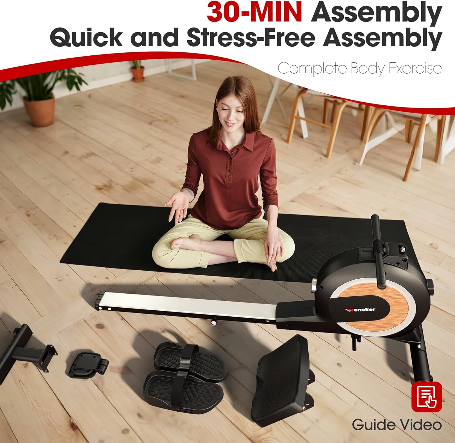 Rowing Machine,Wenoker Magnetic Rower Machine for Home
