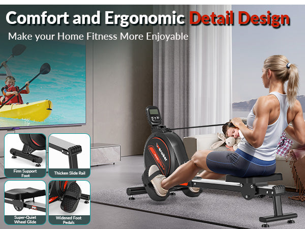 Rowing machine,wenoker magnetic rower machine for home