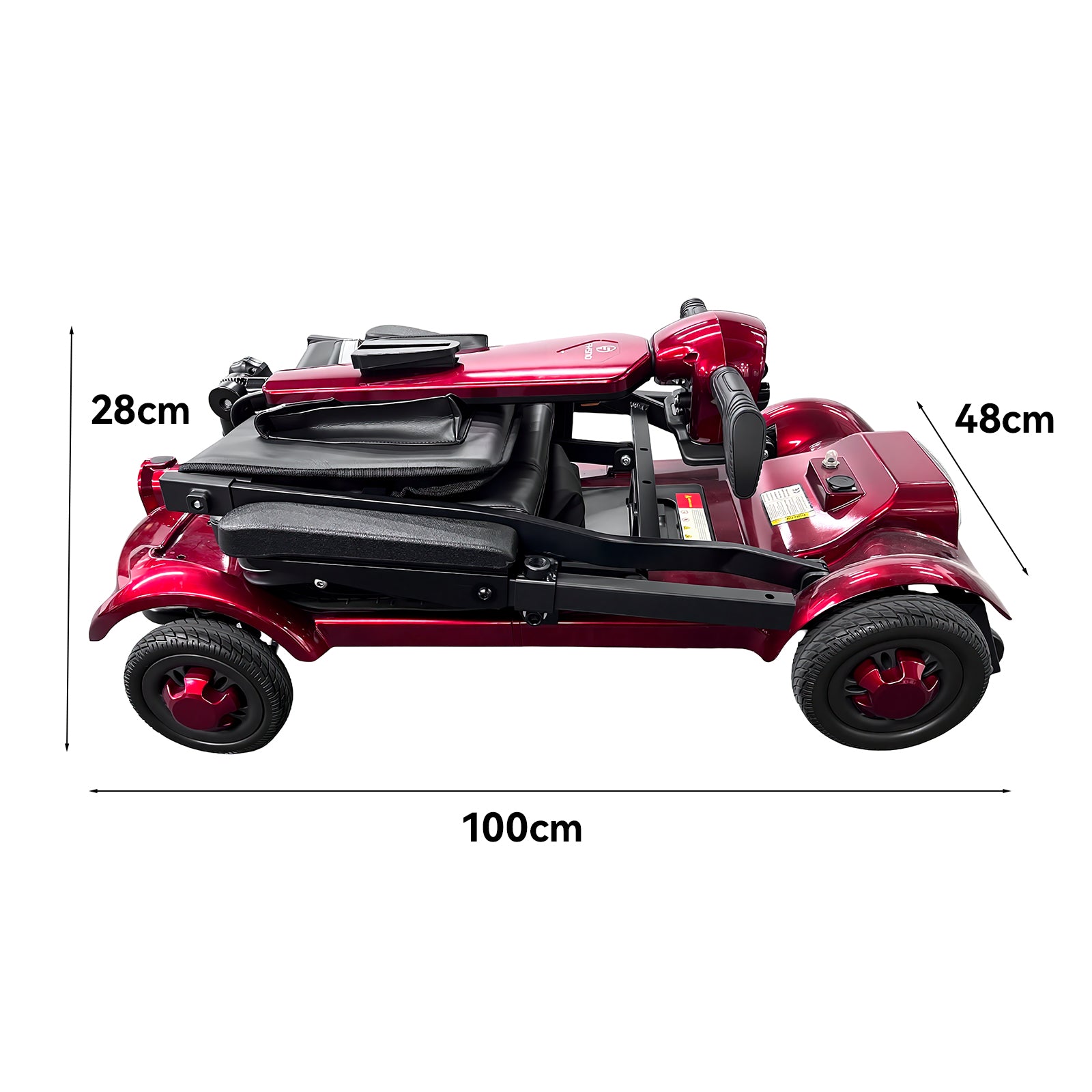 Adults Electric Scooter, Foldable Mobility Scooter with Single/Dual 24V 15.6Ah Lithium Battery
