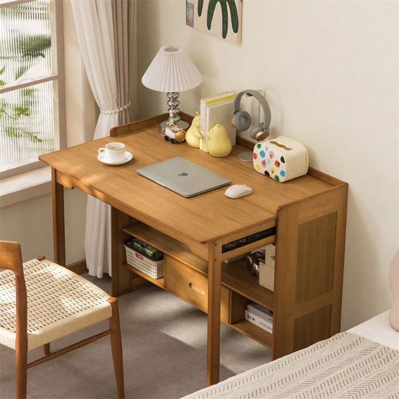 Multi-functional Folding Desk, Solid Wood Computer Table for Students