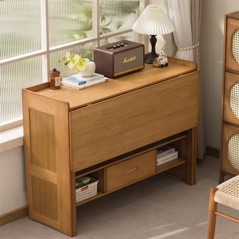 Multi-functional Folding Desk, Solid Wood Computer Table for Students