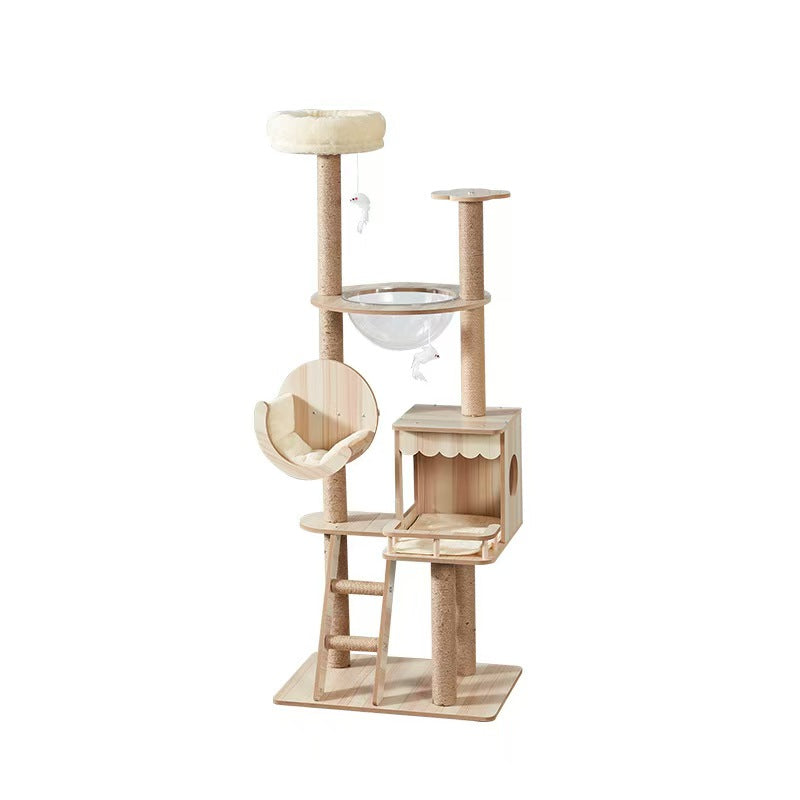 6-Tier Eco-Friendly Cat Tree Tower with Condo - Multi-Level Scratching