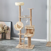 6-Tier Eco-Friendly Cat Tree Tower with Condo - Multi-Level Scratching