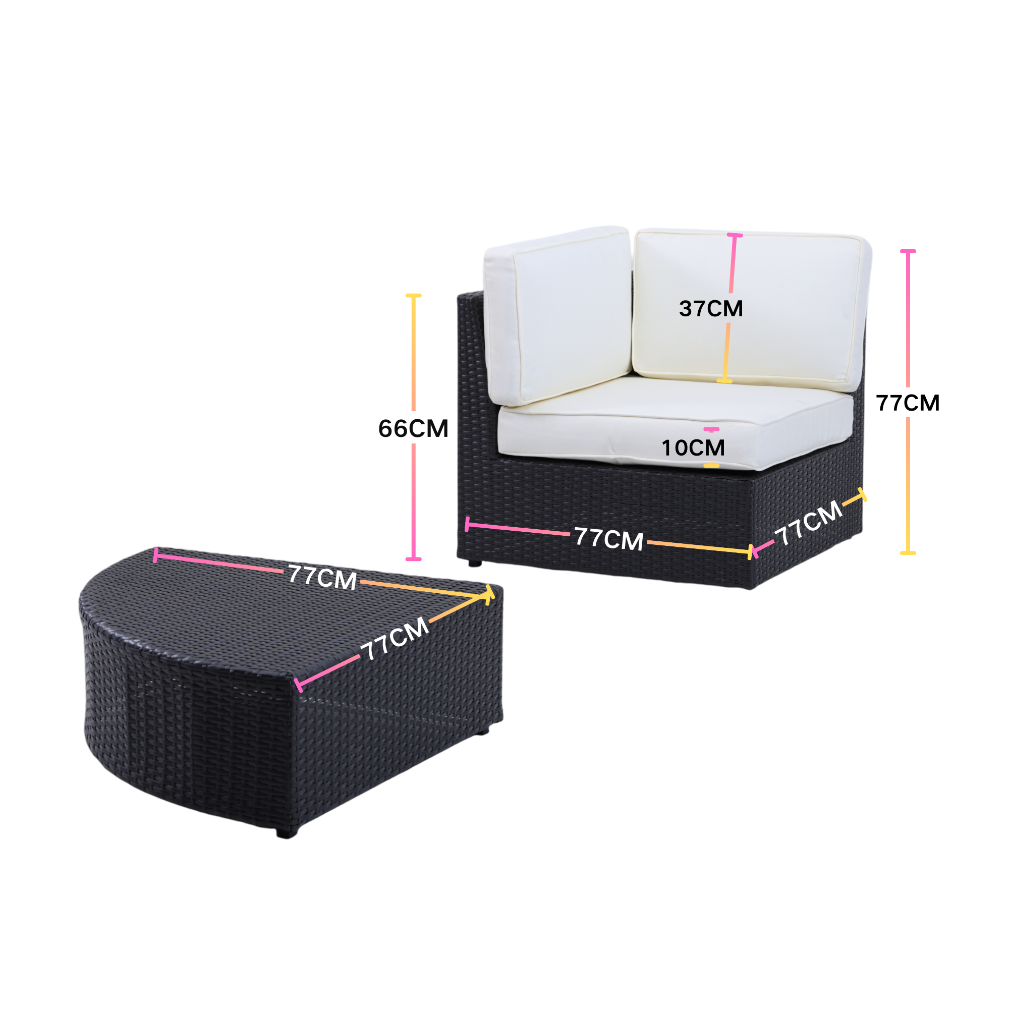 Contemporary Corner Modular Outdoor Woven Rattan Sofa Set