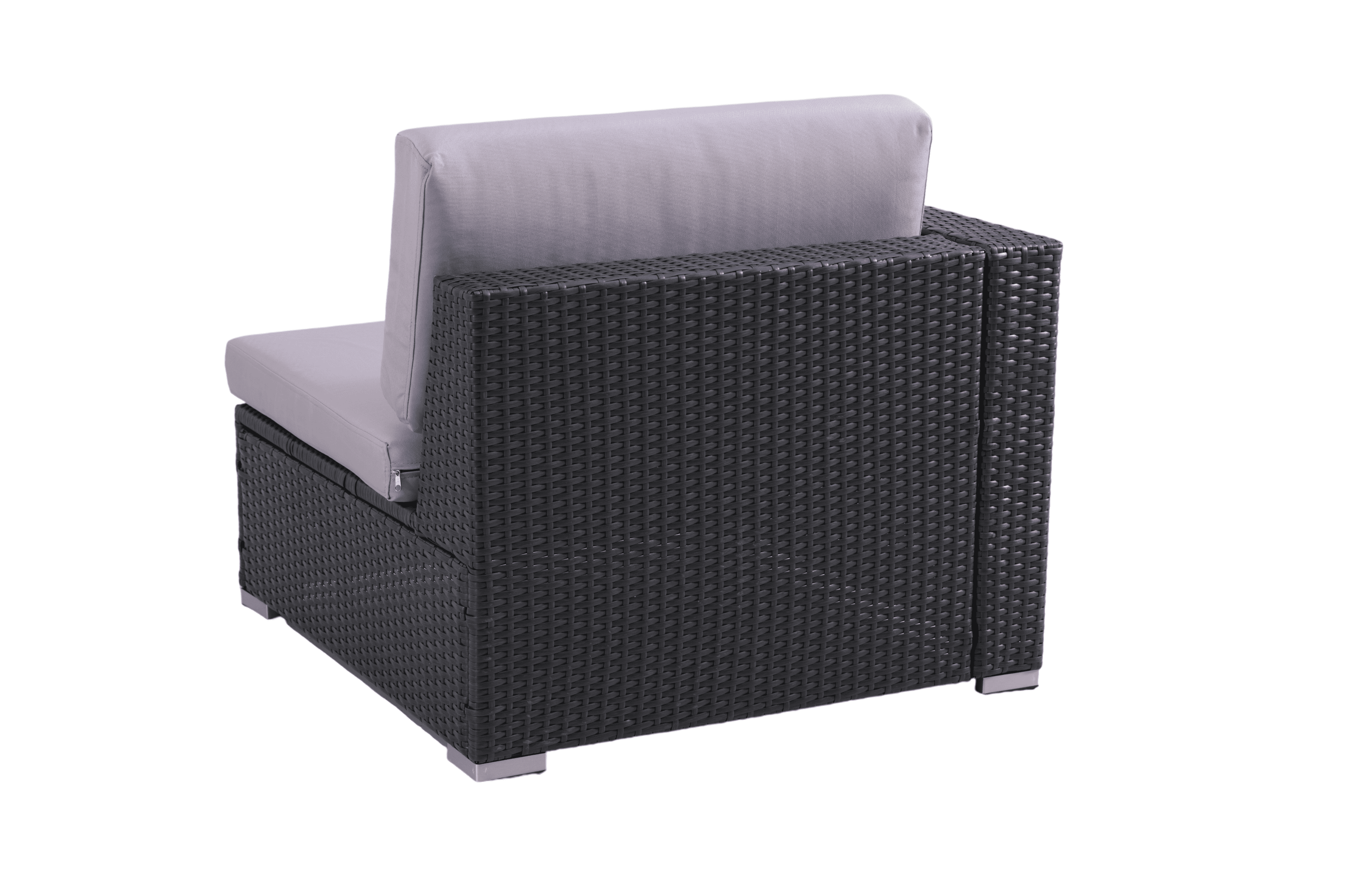 Aluminum Frame Modern Comfy Outdoor Rattan Wicker Loveseat