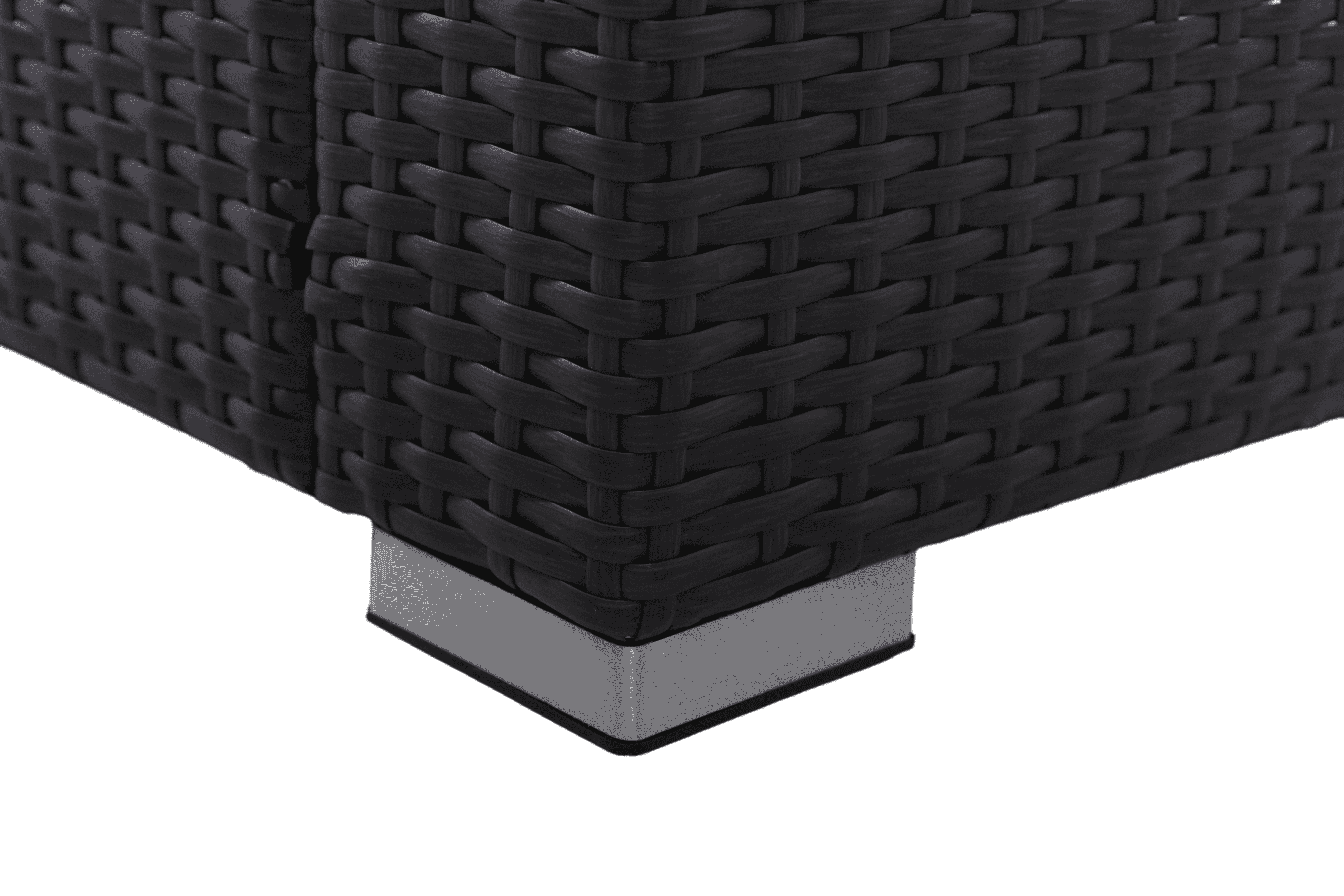 Aluminum Frame Modern Comfy Outdoor Rattan Wicker Loveseat