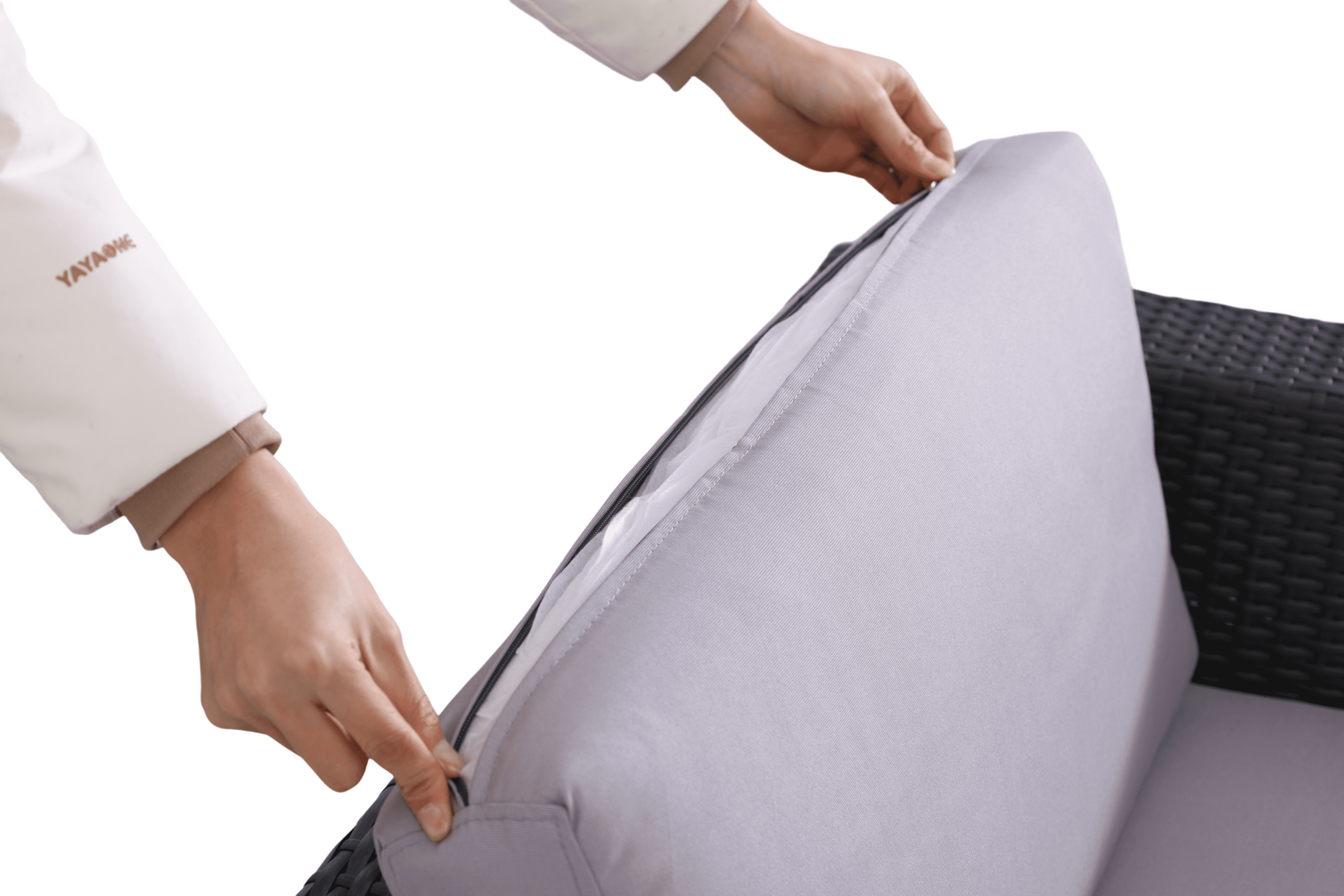 Aluminum Frame Modern Comfy Outdoor Rattan Wicker Loveseat