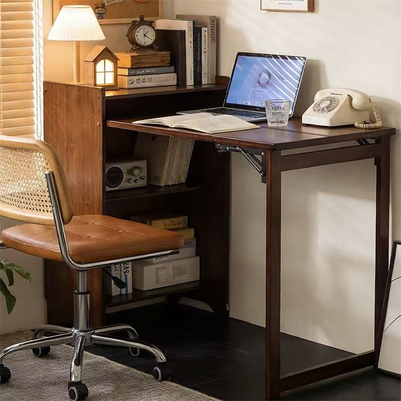 Solid Wood Folding Desk, Student & Home Use Computer Table, Small Stud