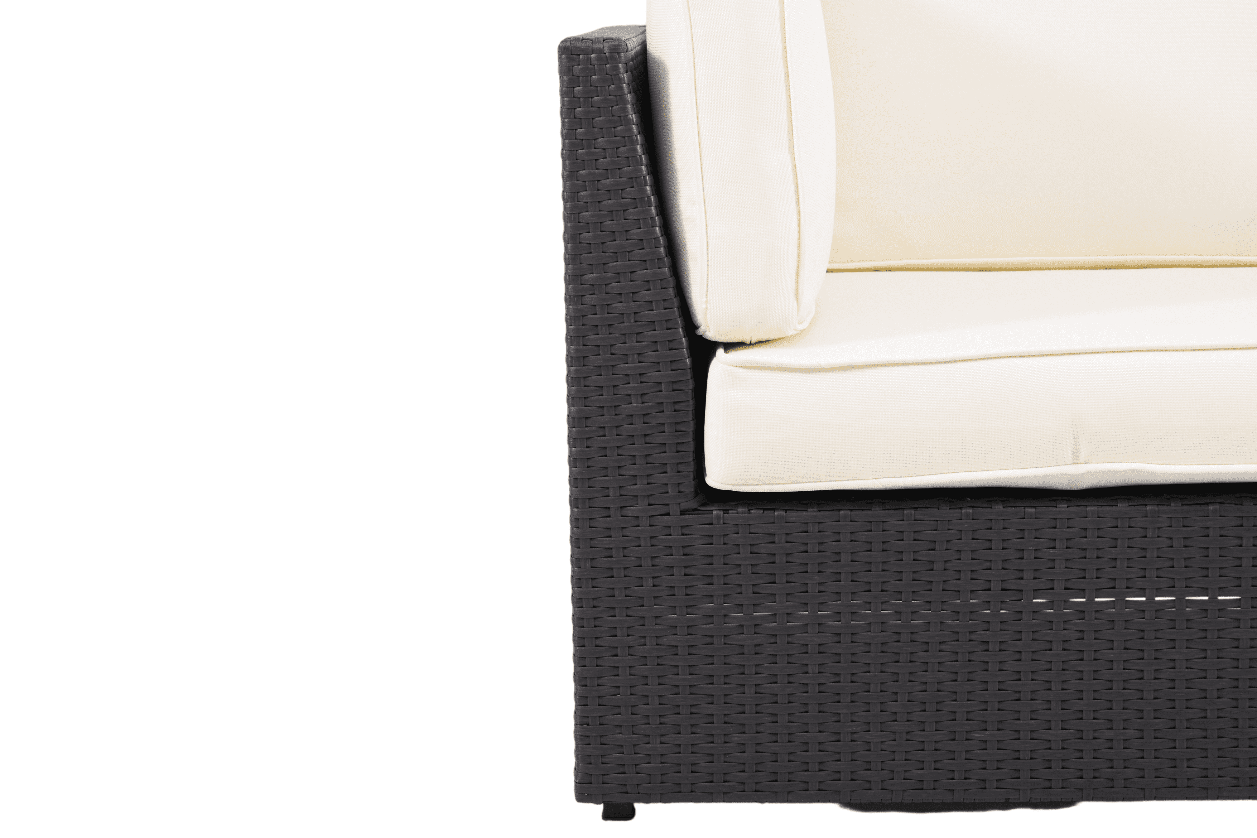 Modern Aluminum Outdoor Rattan Wicker Armless Chair with Cushion