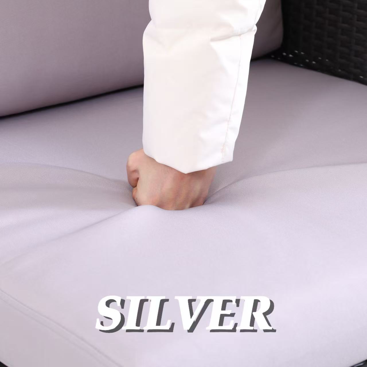 Modern Aluminum Outdoor Rattan Wicker Armless Chair with Cushion