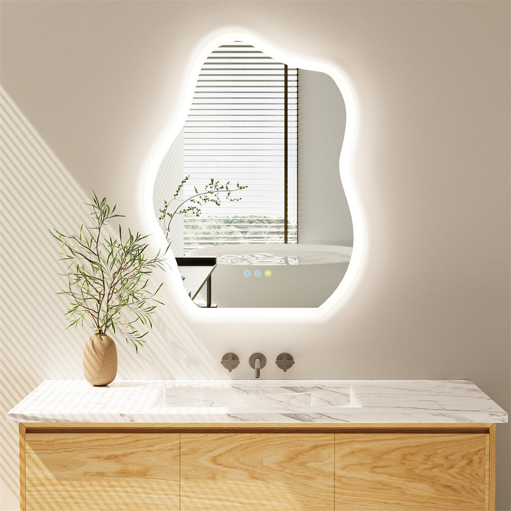 LUVODI Lighted LED Bathroom Mirror Anti Fog Wall Mounted Vanity