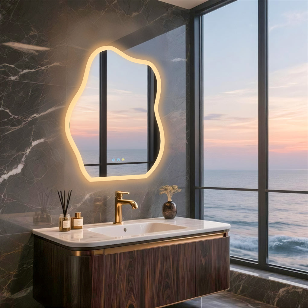 LUVODI Lighted LED Bathroom Mirror Anti Fog Wall Mounted Vanity