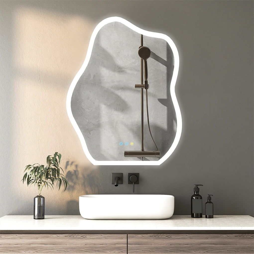 LUVODI Lighted LED Bathroom Mirror Anti Fog Wall Mounted Vanity