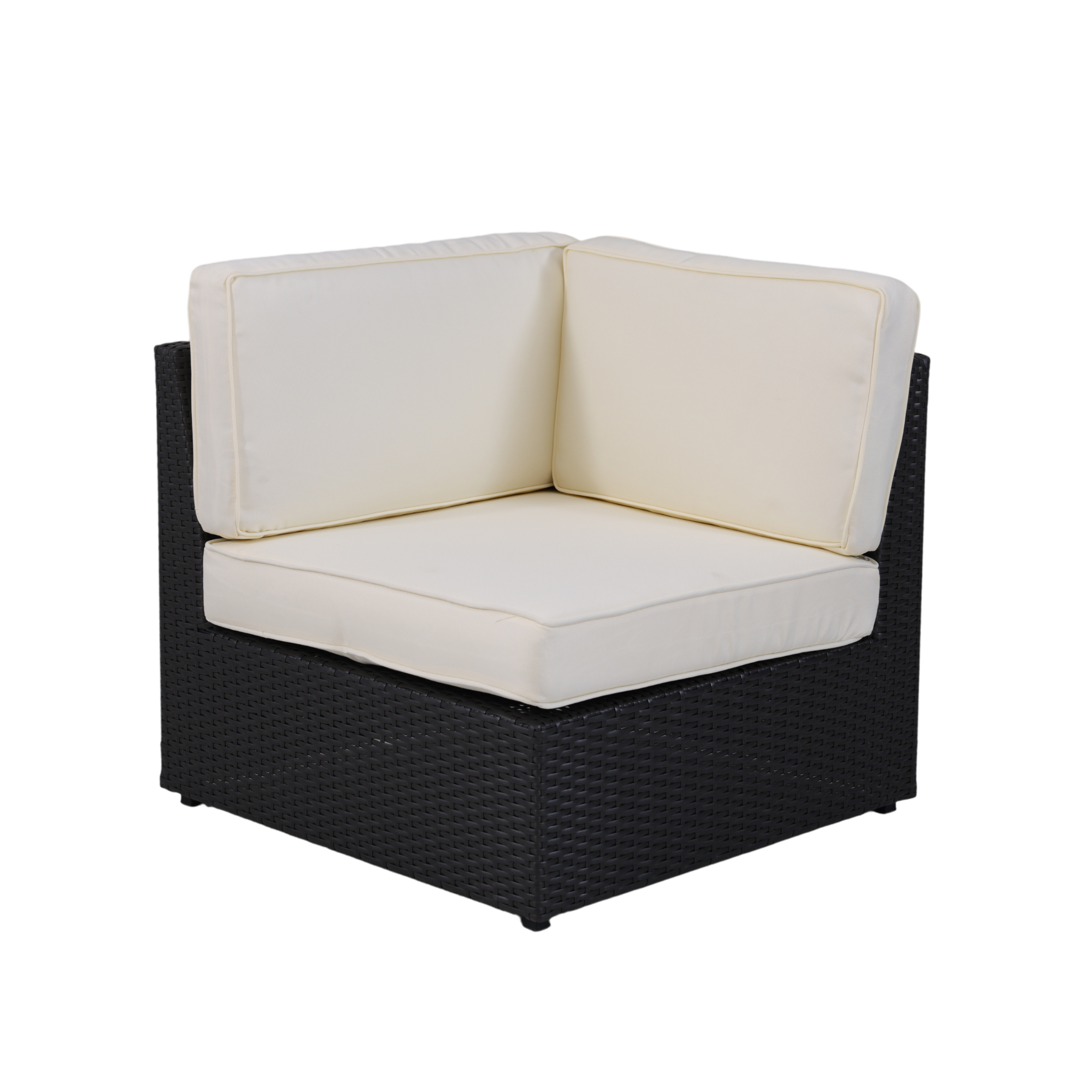 Modern Aluminum Outdoor Rattan Wicker Armless Chair with Cushion