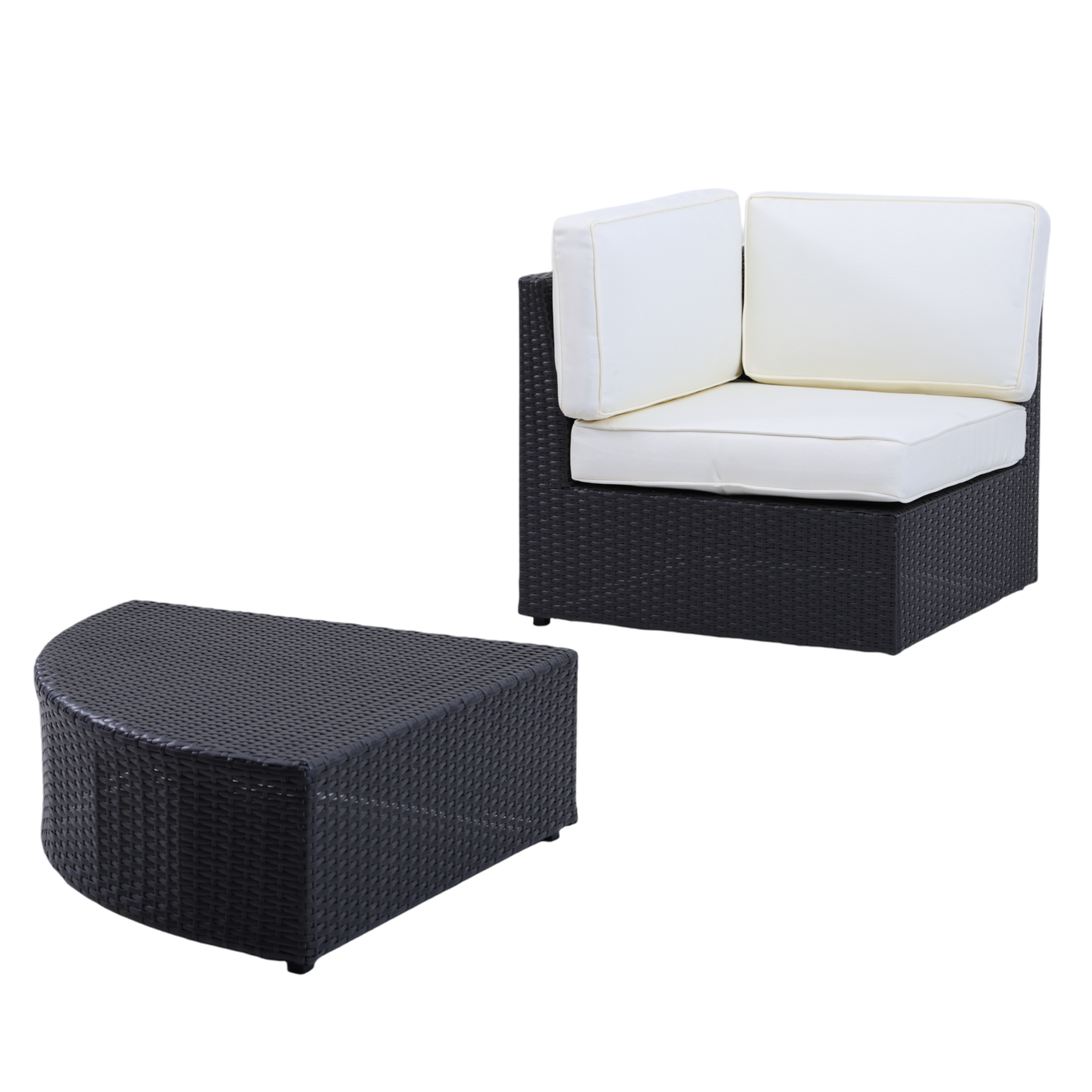 Contemporary Corner Modular Outdoor Woven Rattan Sofa Set
