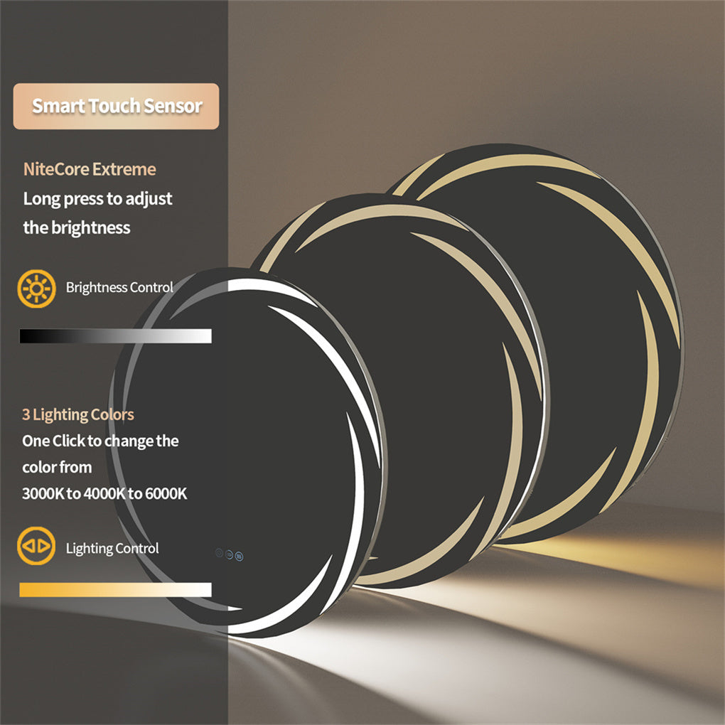 Anti-fog LED Bathroom Mirror Backlit HD Vanity Mirror Shatterproof