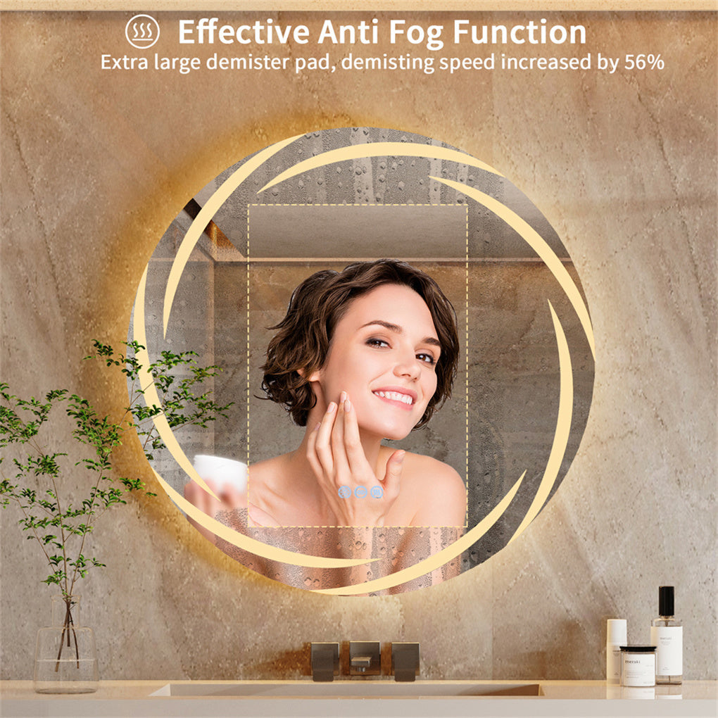 Anti-fog LED Bathroom Mirror Backlit HD Vanity Mirror Shatterproof