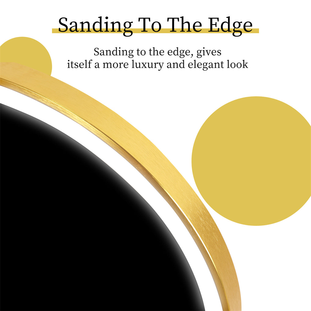 Gold Frame Oval LED Bathroom Mirror Anti-Fog Smart Vanity Mirror