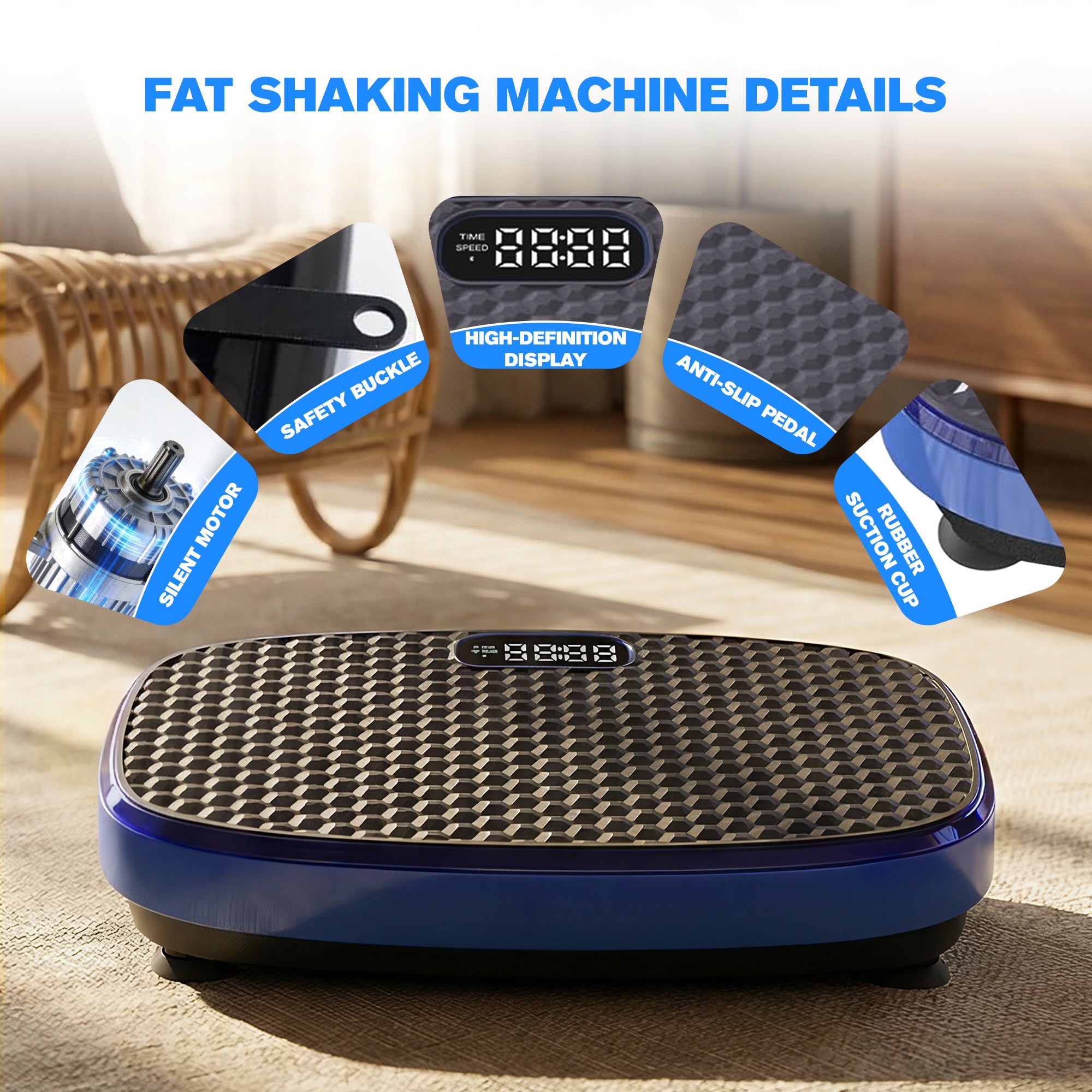 Bluetooth music mute vibration plate exercise machine