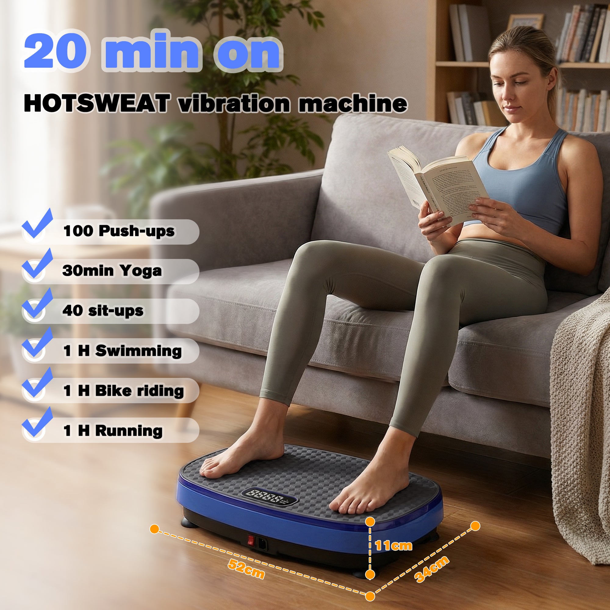 Bluetooth music mute vibration plate exercise machine