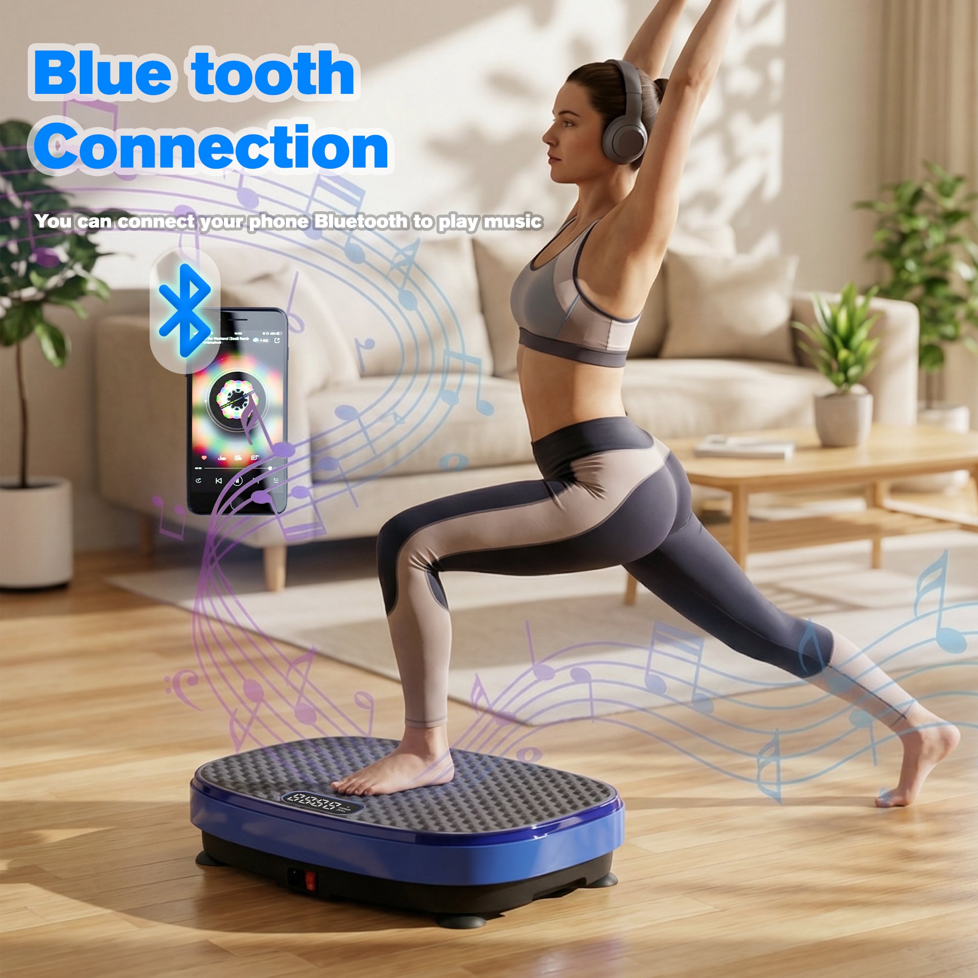 Bluetooth music mute vibration plate exercise machine