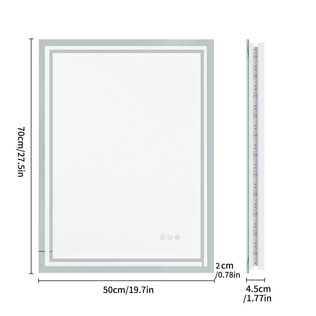70/80/90CM XXL Bathroom Mirror LED Dimmable Makeup Vanity Mirror IP65
