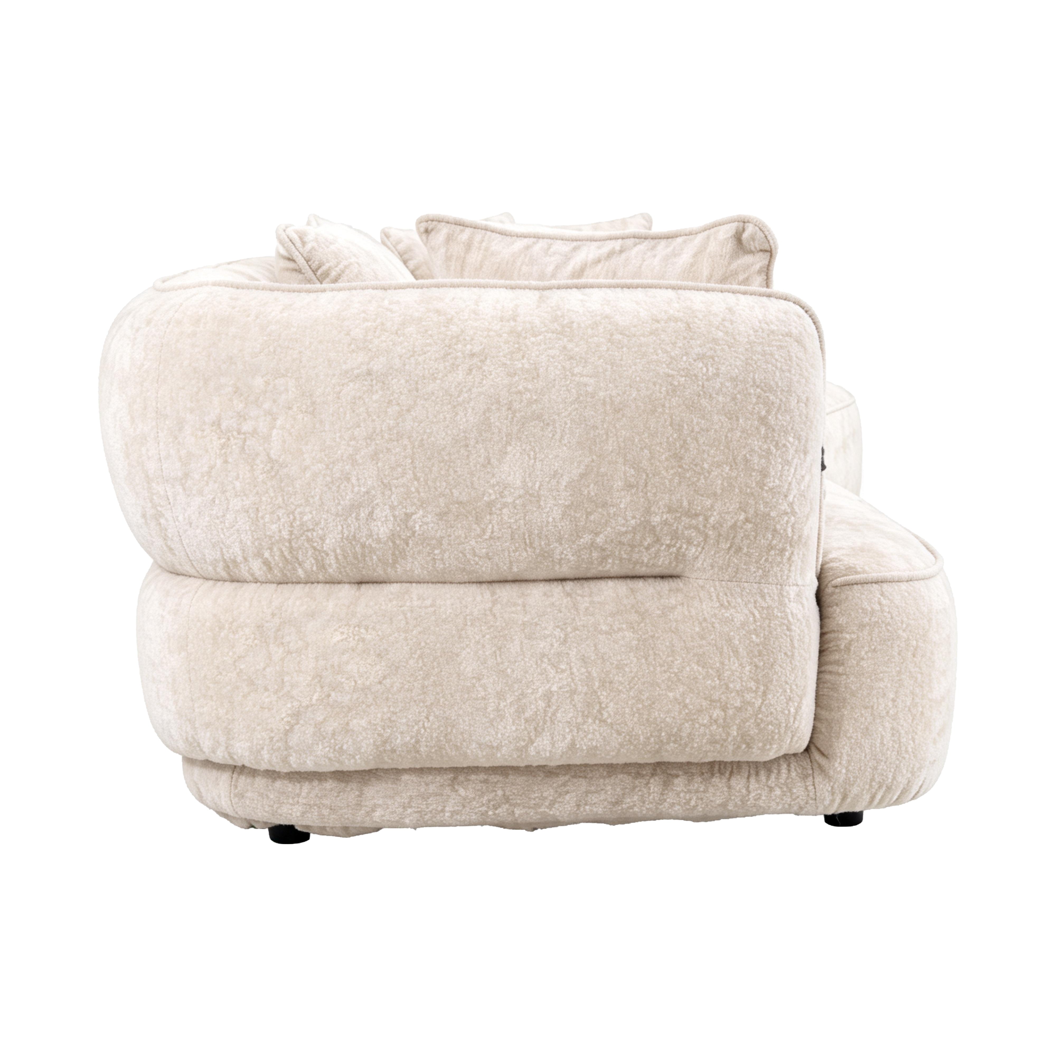 Modern Fabric Oversized Modular Sofa, Curved