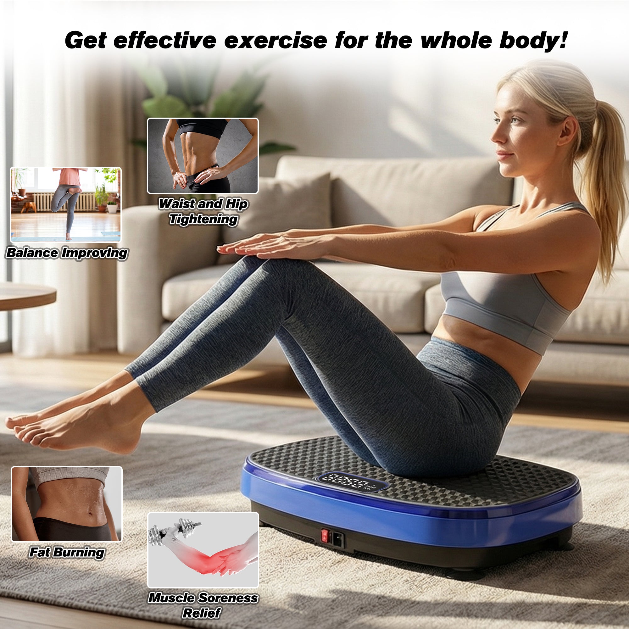 Bluetooth music mute vibration plate exercise machine