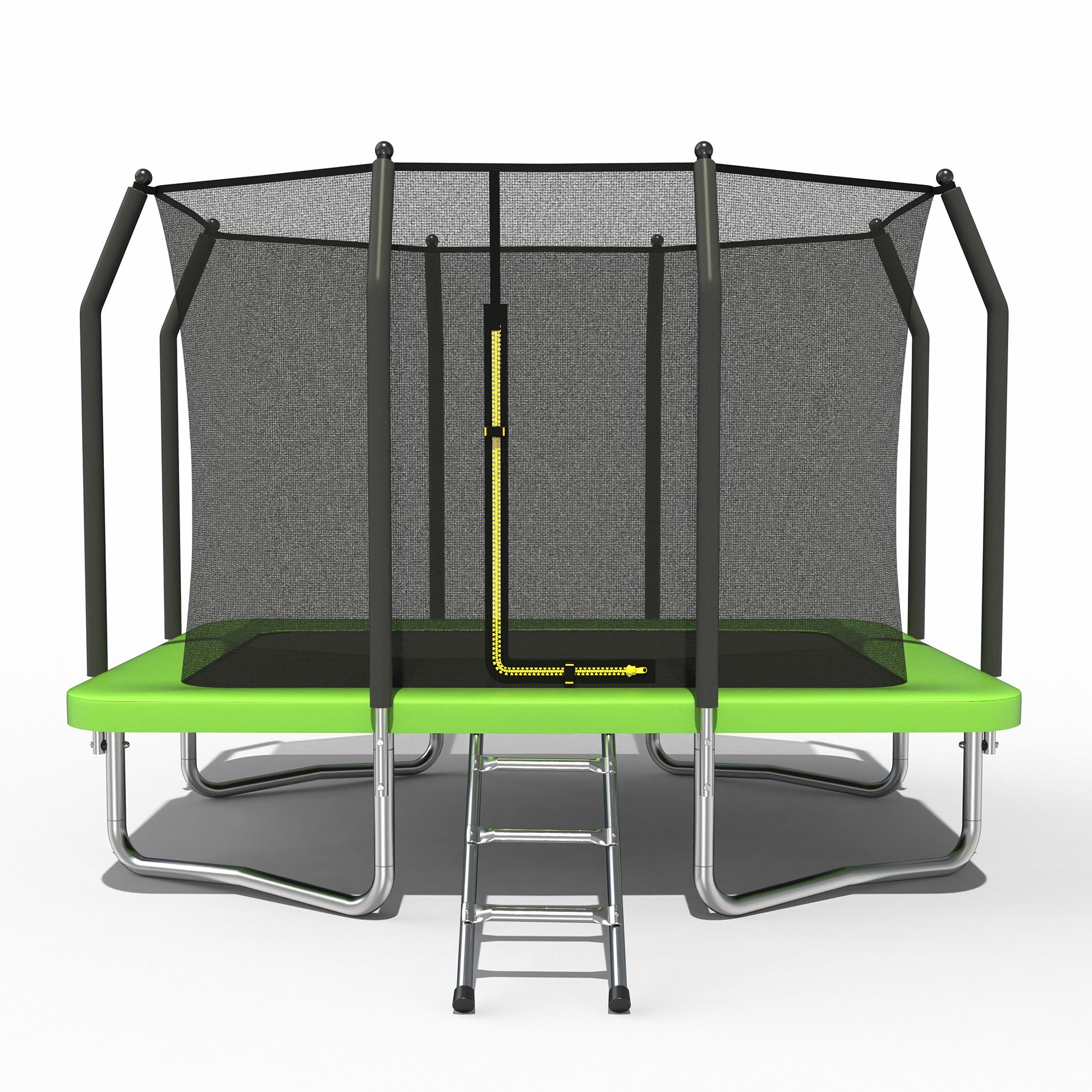 7FT x 10FT Rectangle Outdoor Trampoline, with Safety Enclosure Net