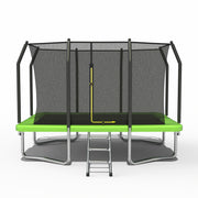 8FT x 11FT Rectangle Outdoor Trampoline, with Safety Enclosure Net