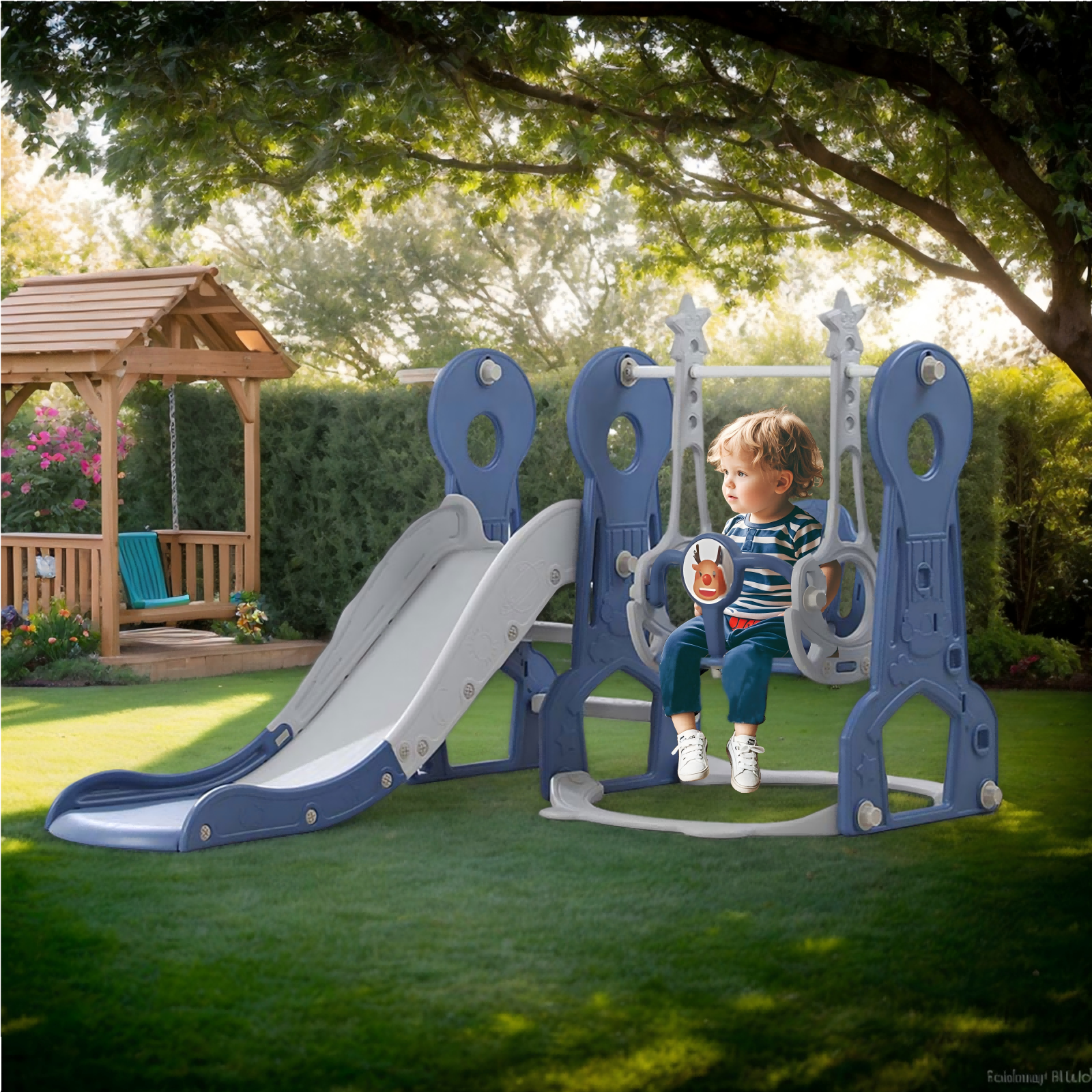 4 in 1 kids swing and slide