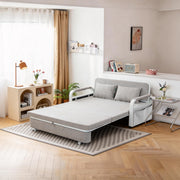 Convertible Sofa Bed with Hidden Storage and 2 Cushions,2-seater, Gray