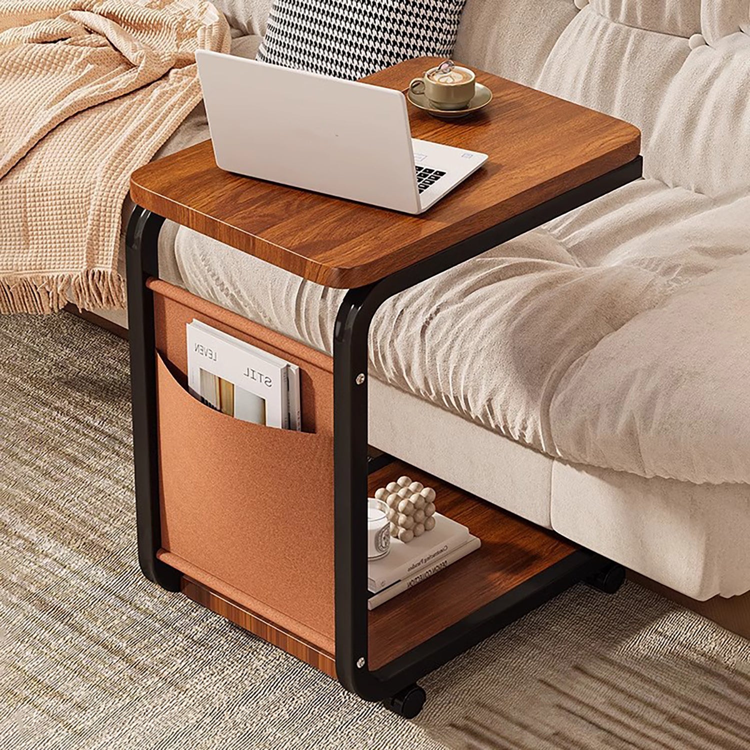 Mobile Side Table for Living Room & Nightstand