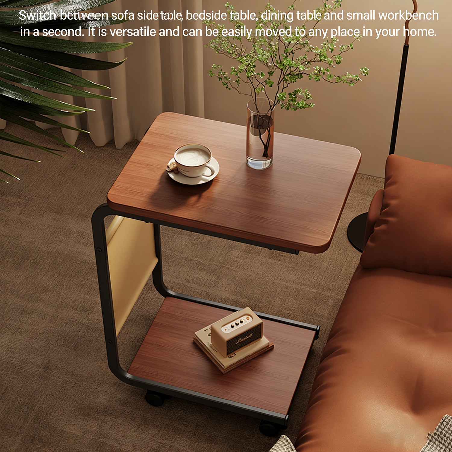 Mobile Side Table for Living Room & Nightstand