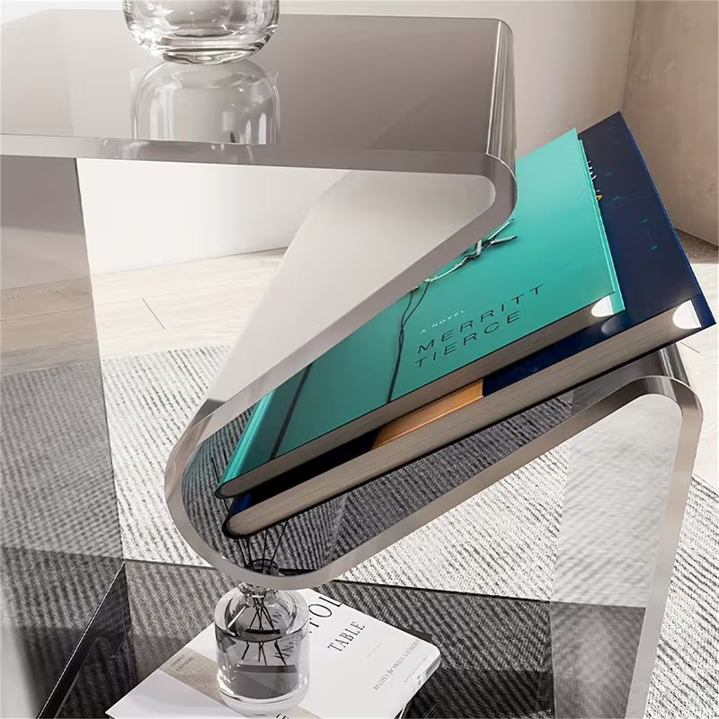 Acrylic Side Table,Bedside Table Nightstand for Bedroom Living Room