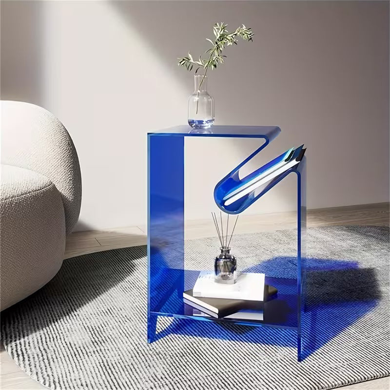 Acrylic Side Table,Bedside Table Nightstand for Bedroom Living Room