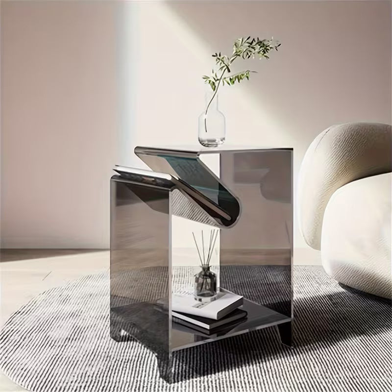 Acrylic Side Table,Bedside Table Nightstand for Bedroom Living Room