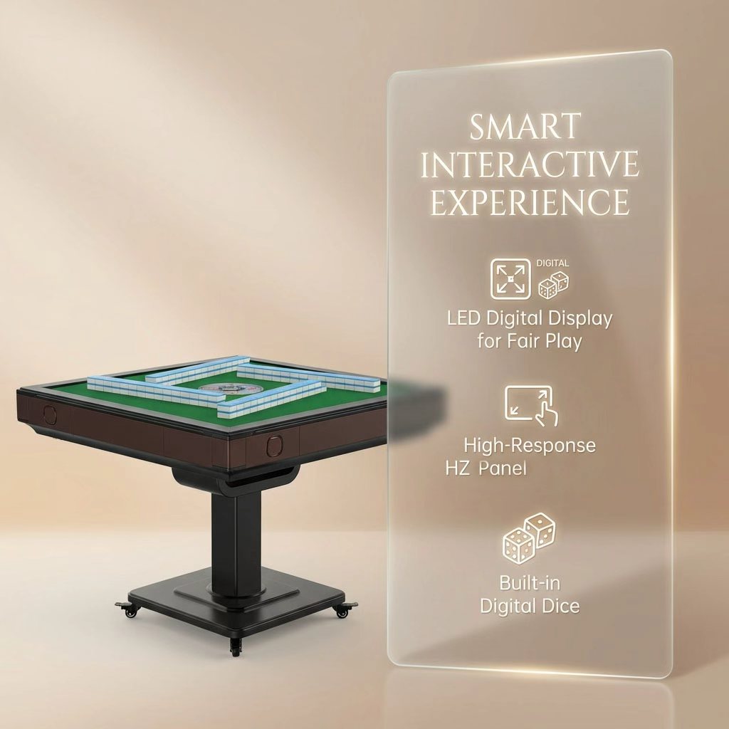 Automatic Mahjong Table 42mm 144 Mahjong Tiles {Green Blue}
