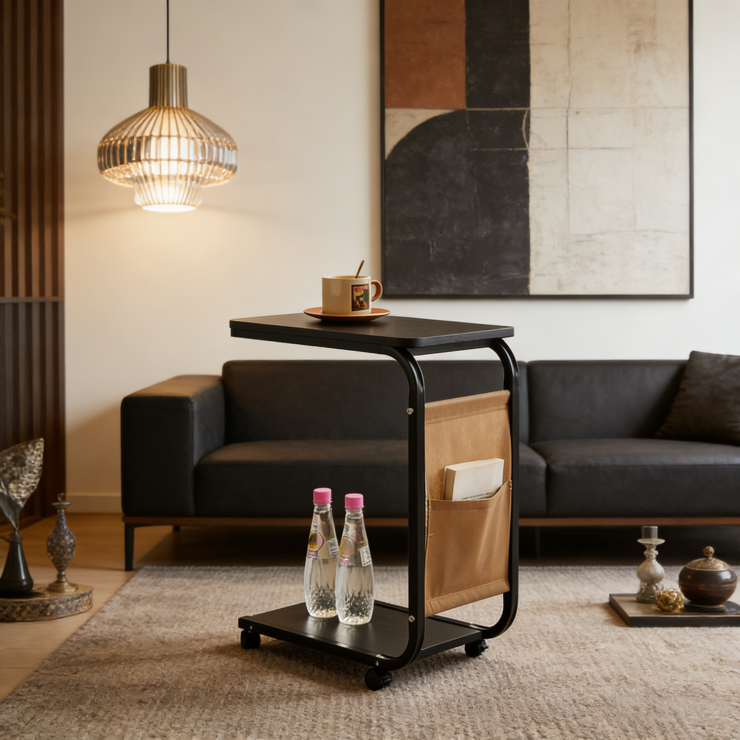 Mobile Side Table for Living Room & Nightstand