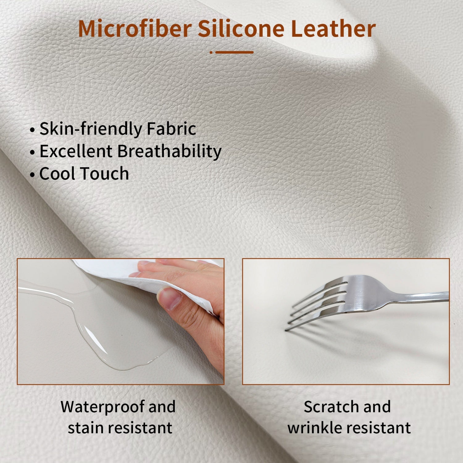 Modern Dining Chairs Set Microfiber Leather Kitchen Chairs Wide Seat