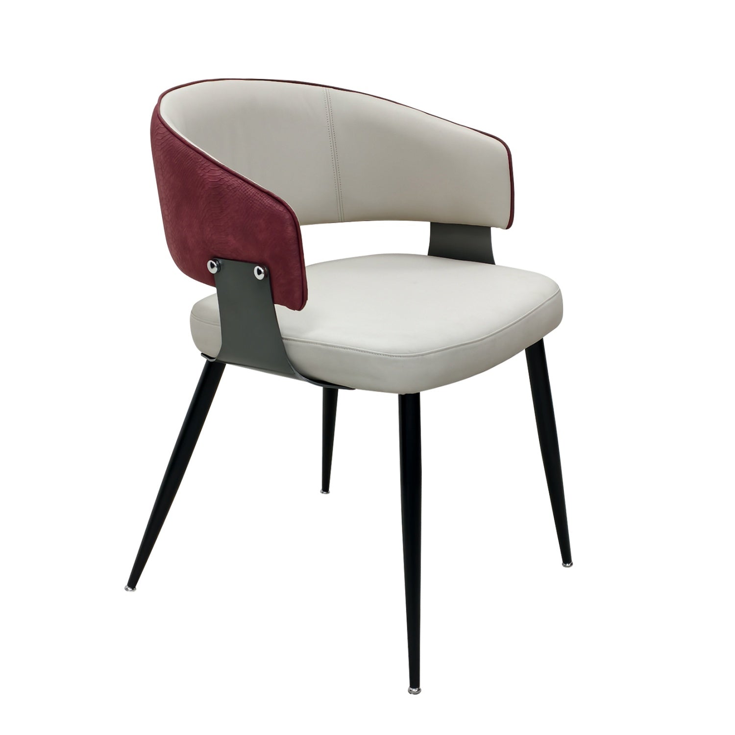 Modern Dining Chairs Set Microfiber Leather Kitchen Chairs Wide Seat