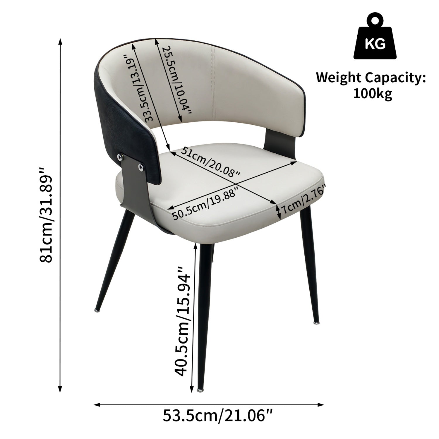 Modern Dining Chairs Set Microfiber Leather Kitchen Chairs Wide Seat