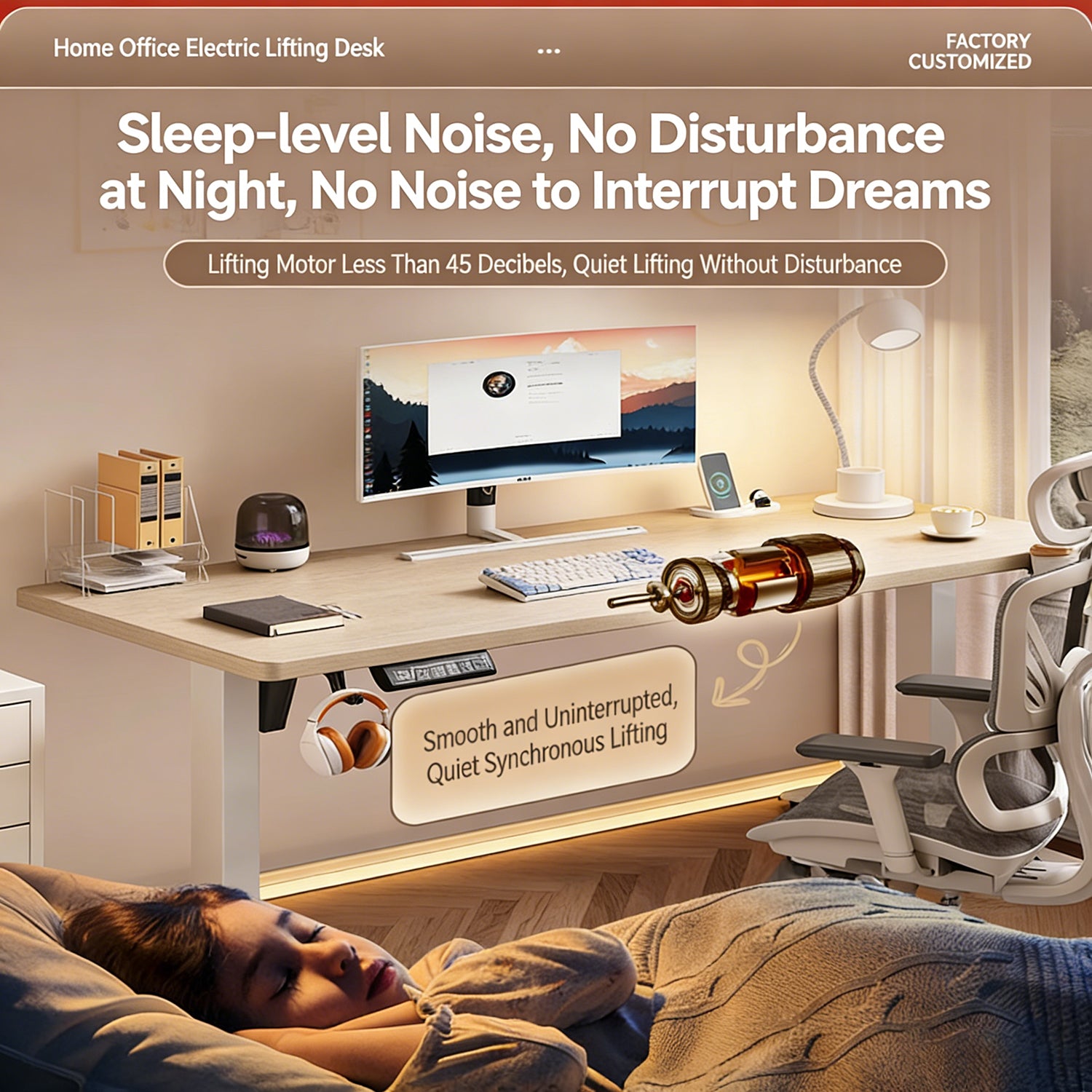 Electric Height Adjustable Standing Desk