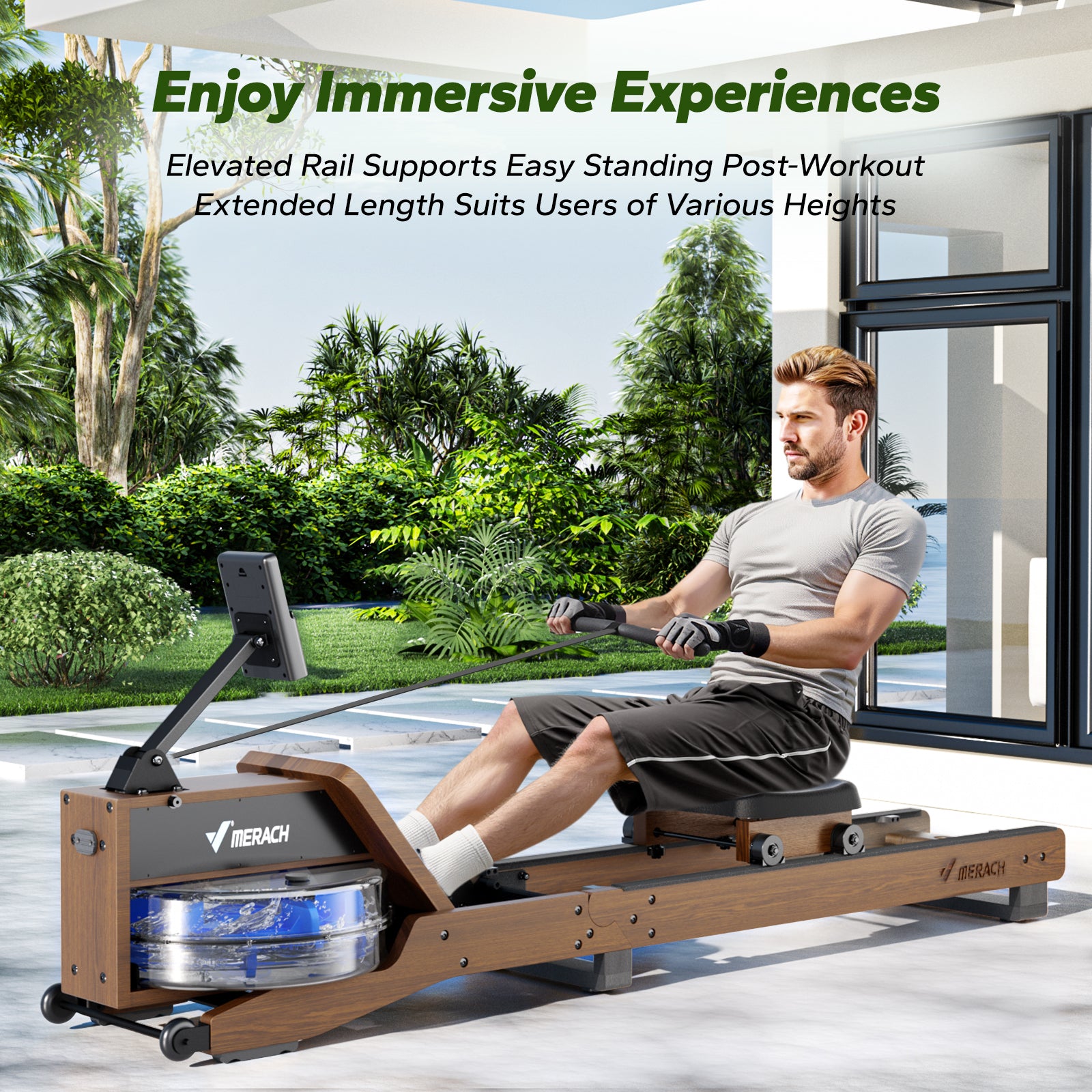 MERACH Household Water Resistance Rowing Machine