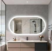 Long Oval LED Bathroom Mirror Backlit Vanity Makeup Mirror Antifog