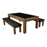 RASSON P4 English Pool Table with Dining Top, Solid Wood, 7ft